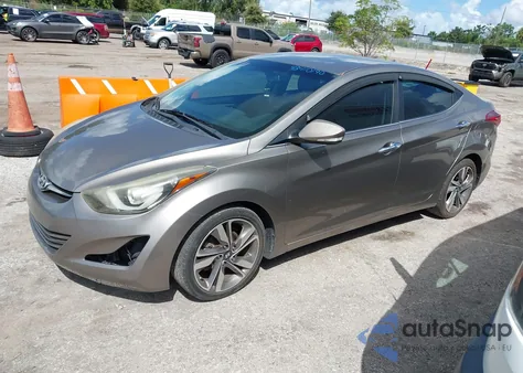 2016 Hyundai Elantra Limited z USA, uszkodzony, nr VIN 5NPDH4AE9GH677315